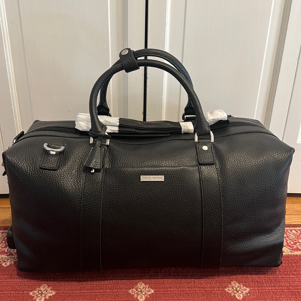 Leather duffel from Brooks Brothers New w/out tags